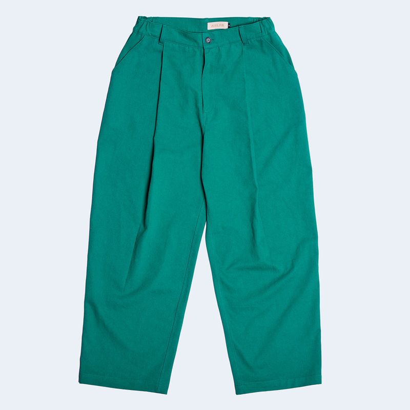 Don't Ask My Plan (DAMP)（ドントアスクマイプラン）の「DAMP WIDE FIT ONE TUCK PANTS_GREEN（Pants）」