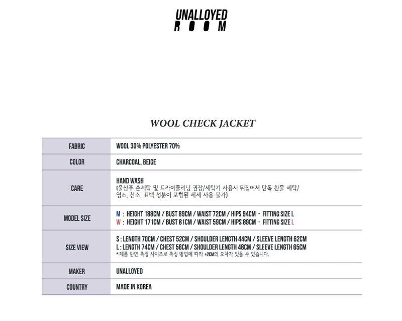 WOOL CHECK JACKET