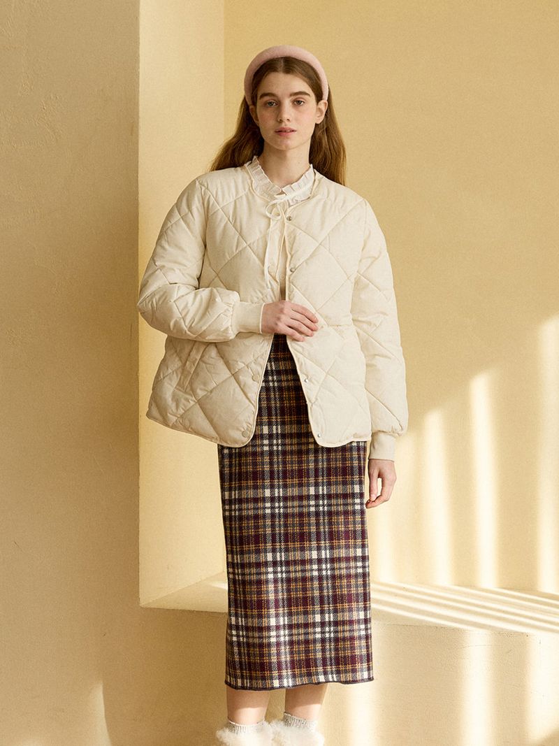 PINK PINEAPPLE（ピンクパイナップル）の「CHECK LONG SKIRT（Skirts）」