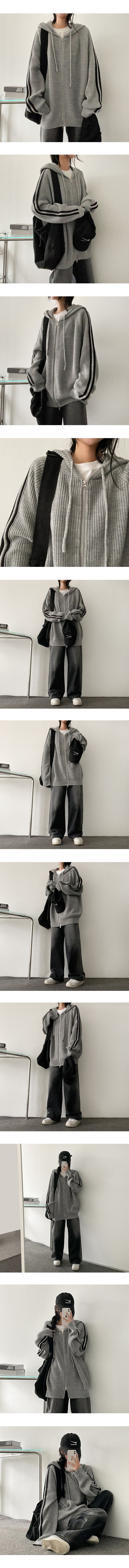 Crew Track Knit Hood Zip-Up