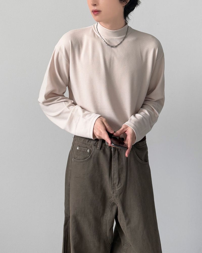 Weaver Half-Neck Knit T-Shirt