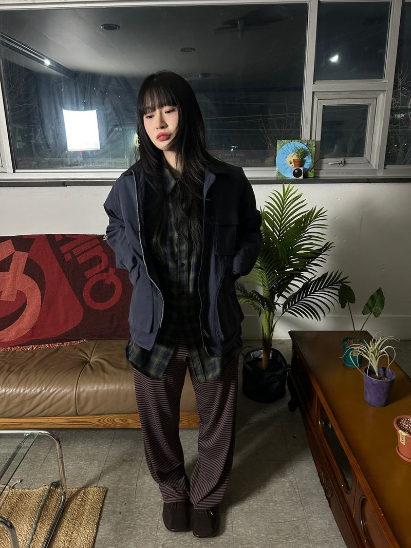 (3colors) stripe natural pants