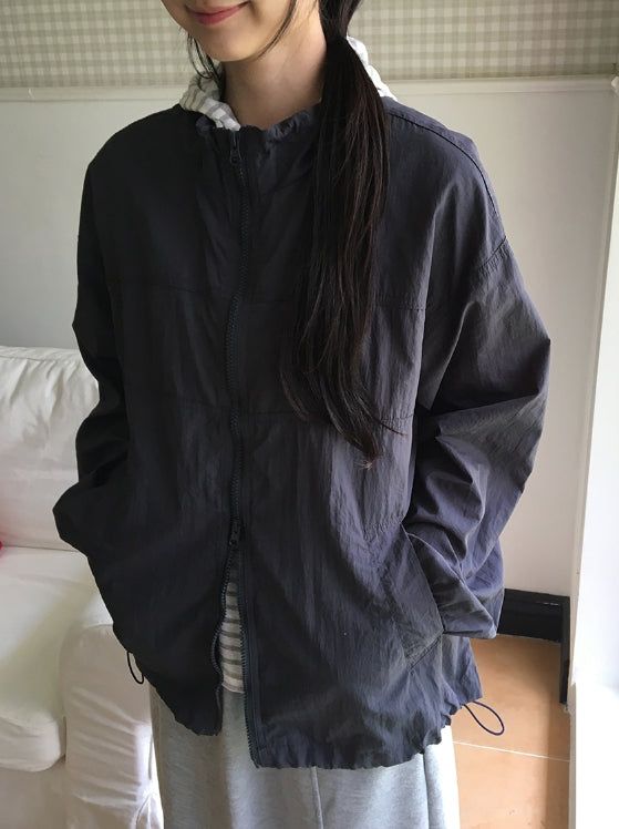 [unisex] Hidani Two-Way String Windbreaker Jumper
