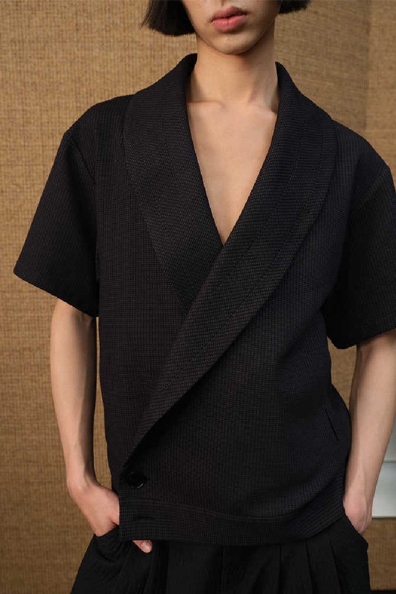 JCAESAR(ジュリウス・シーザー)の「Jacquard Plaid Short Sleeve Shirt(Tops)」