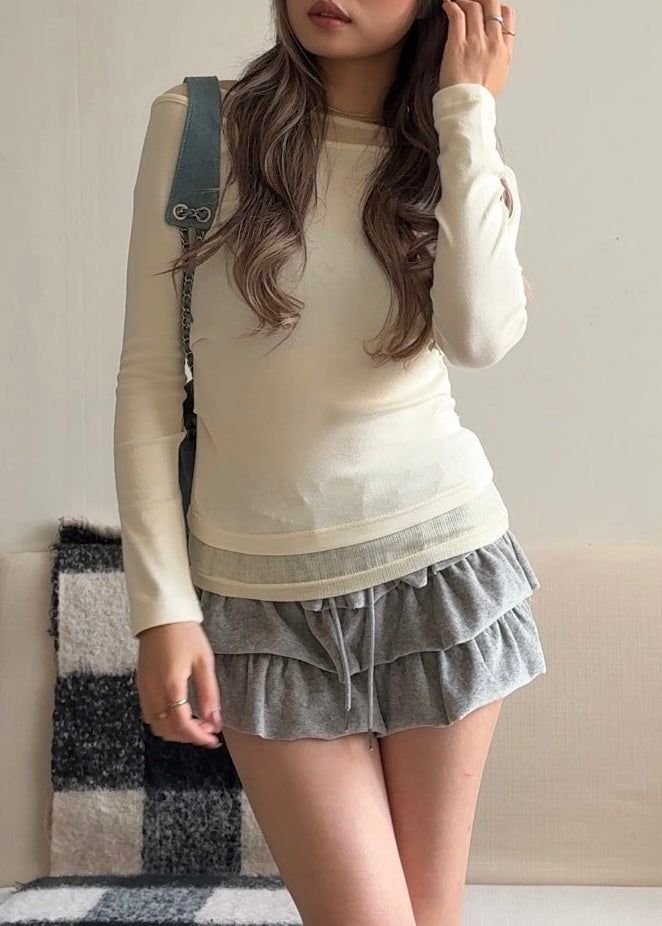 We Fell In Love In Reality（ウィ フェル イン ラブ イン リアリティ）の「Sheer Layer Boatneck Top - 3 colours（Tops）」