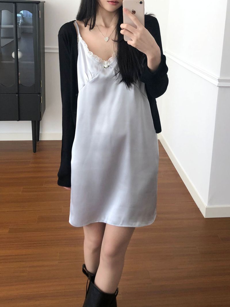 Tencel V-neck cardigan (3 colors)