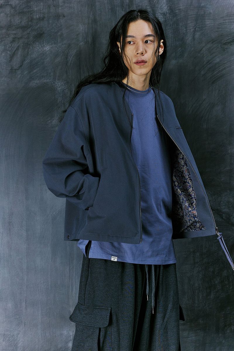 EARTH COTTON Y ZIP-UP JACKET (Charcoal)