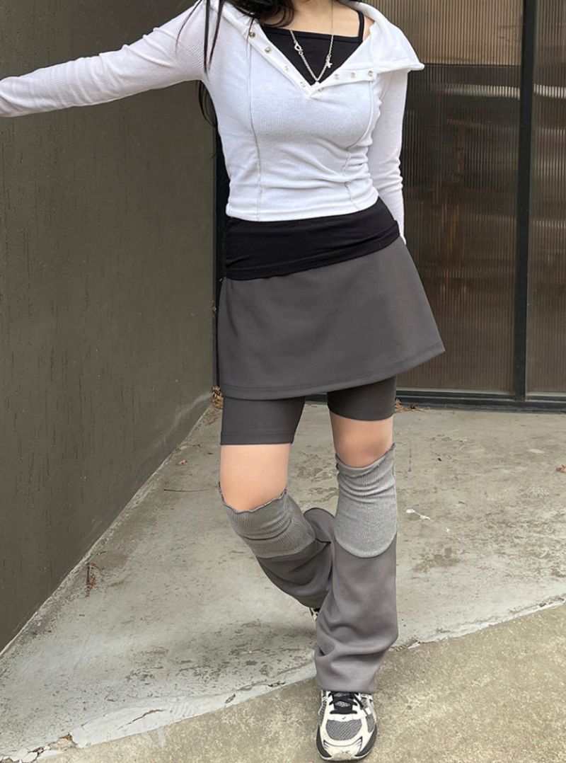 Button Slit Slim Hoodie