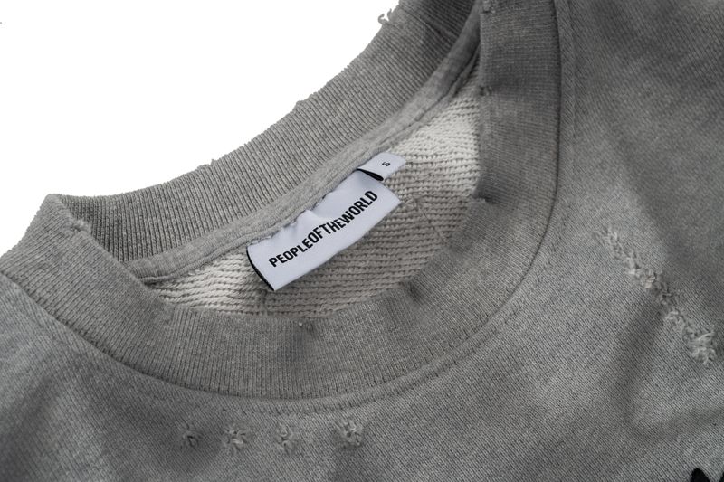 Damage Over Sweat Shirt (BLACK)