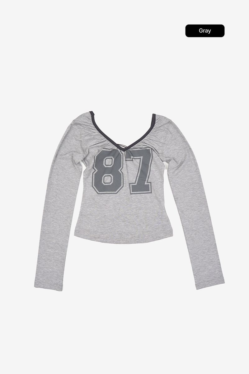 Calvia number crop tee