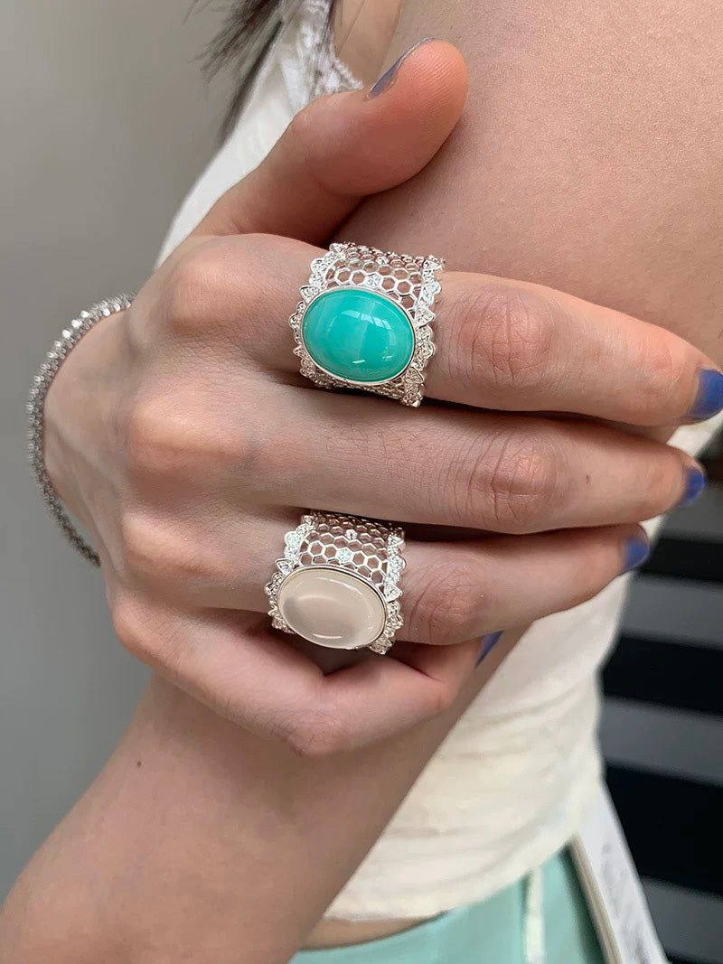 House of haus（ハウス オブ ハウス）の「ビッグ アンティーク ストーン リング(2color)（アクセサリー）」