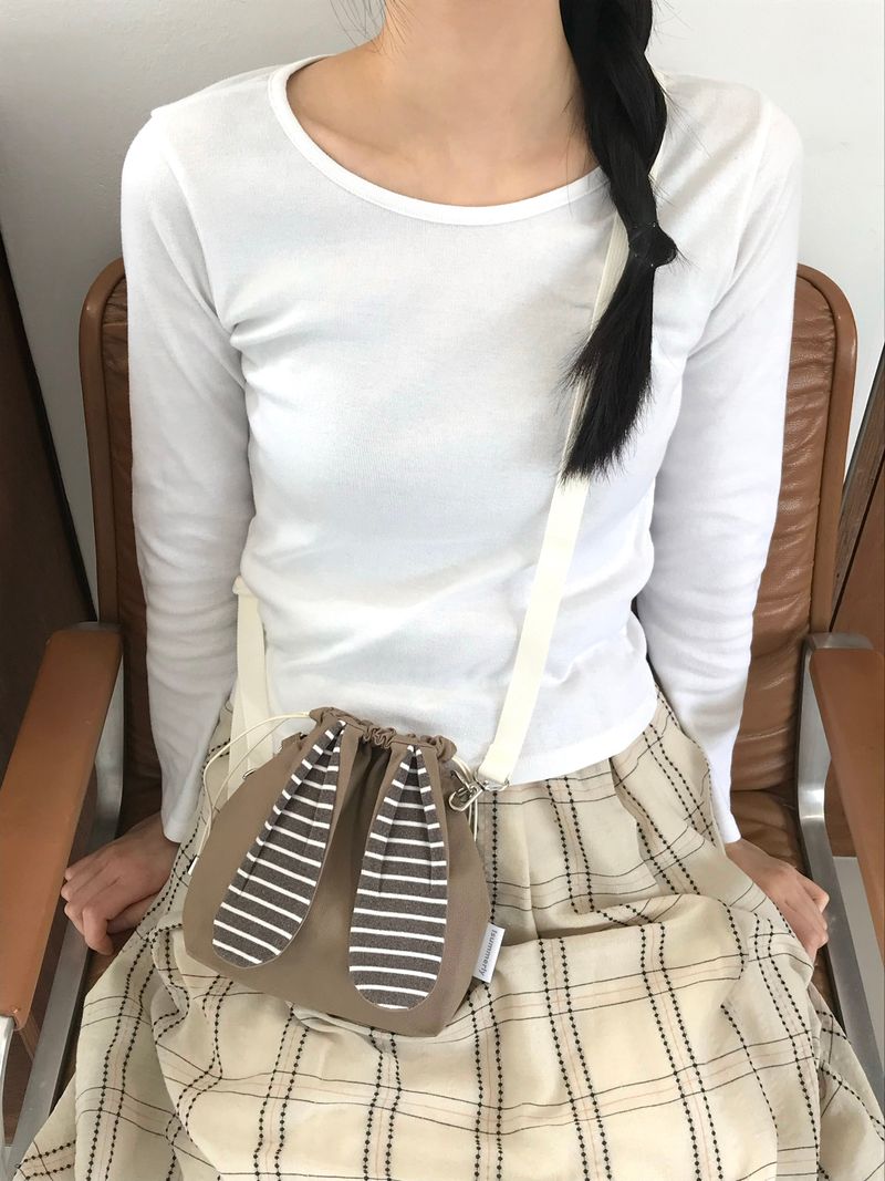 Bunny bag - Beige stripe