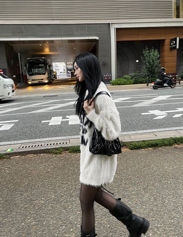 Leather Buckle Motor Bag
