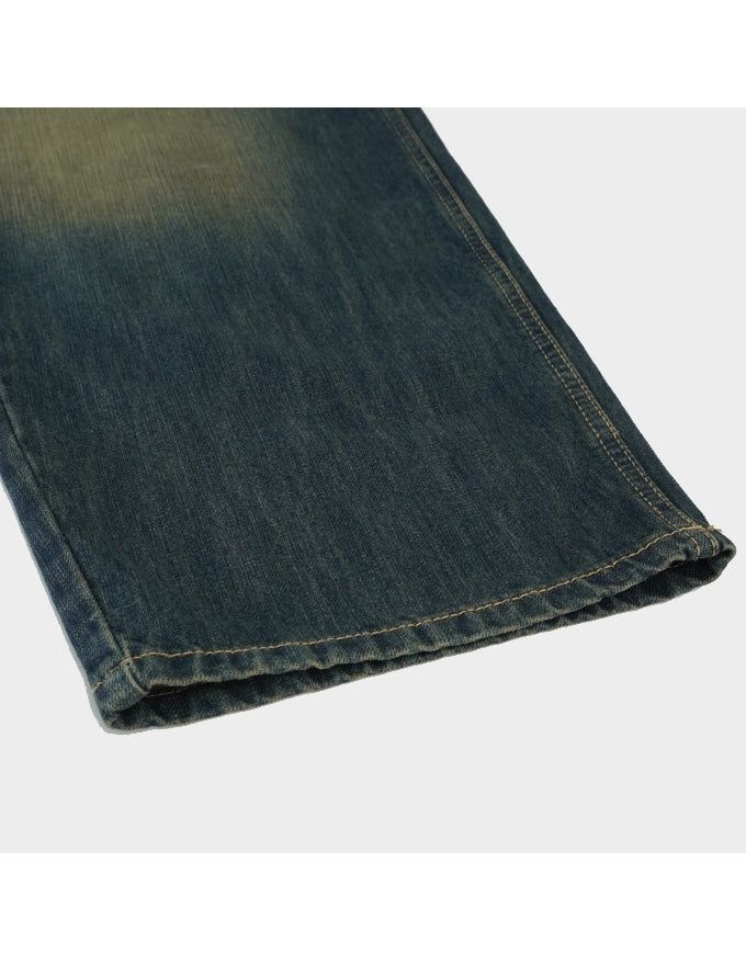 Retro washing denim pants