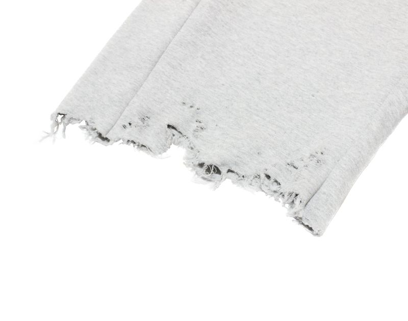 damage cutting bermuda pants (gray)