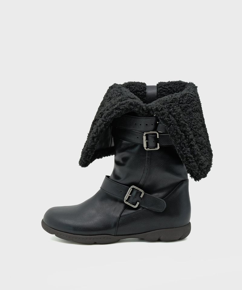 Ember 0034. Belted Fur Boots - 2colors