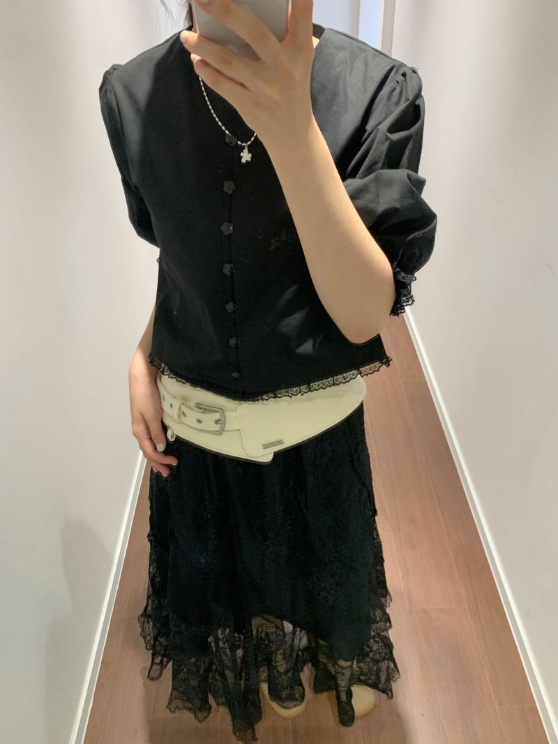 Eyelet Low Suede Belt (2color)