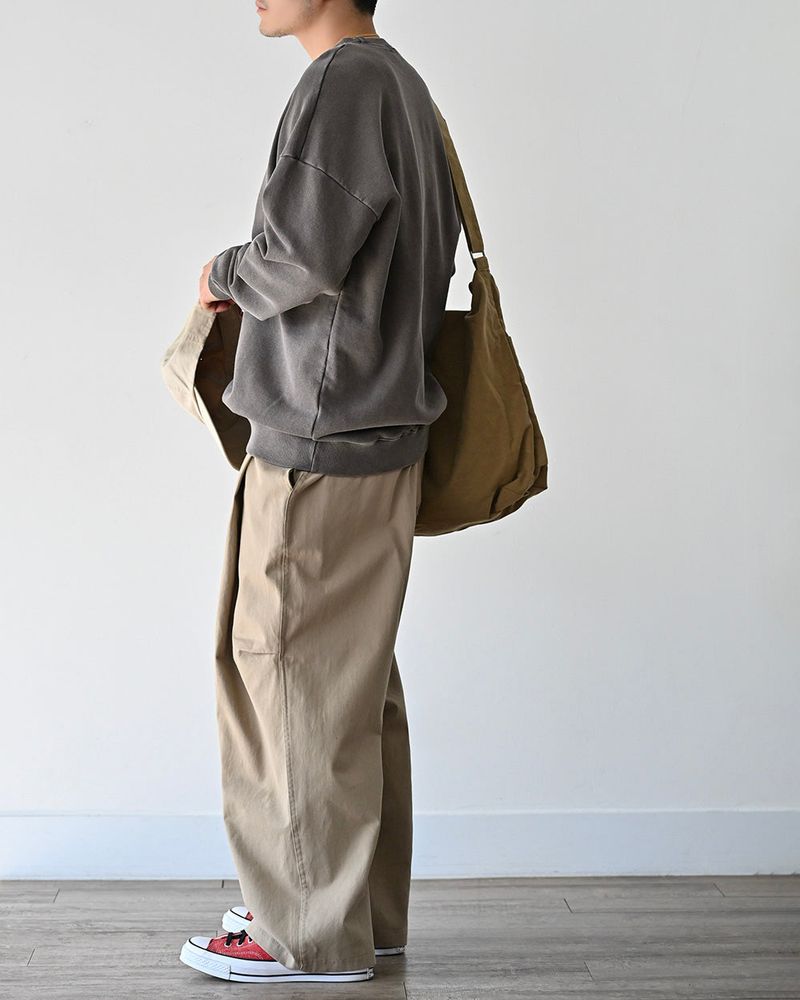 DRW D-RING ONE TUCK BALLOON PANTS BG 