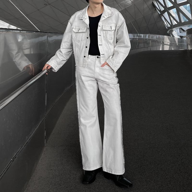 MG650 Stitch Dirty Wash Crop Jacket