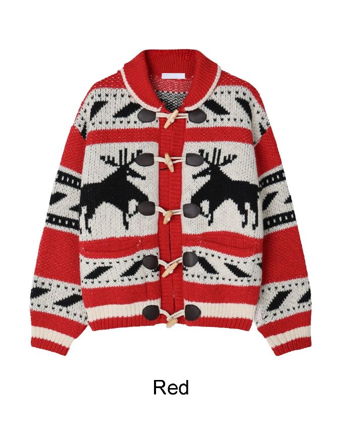 Bedin Nordic Toggle Knit Cardigan