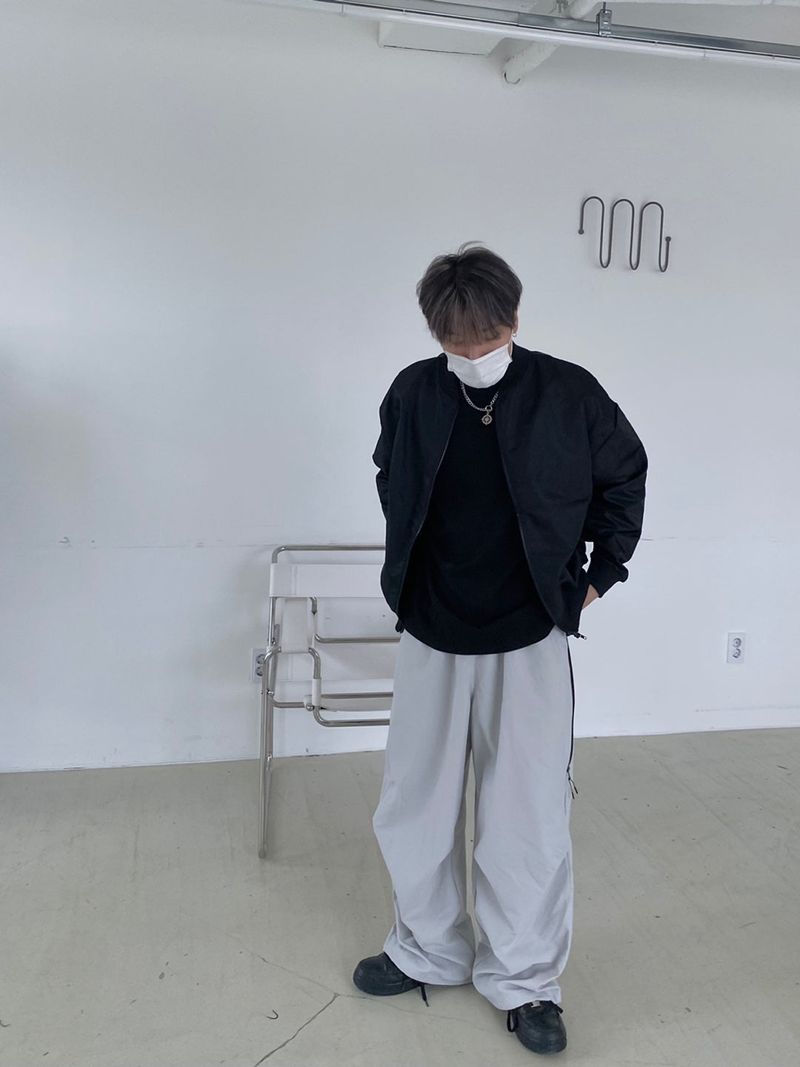 Color color zipper balloon pants 2C