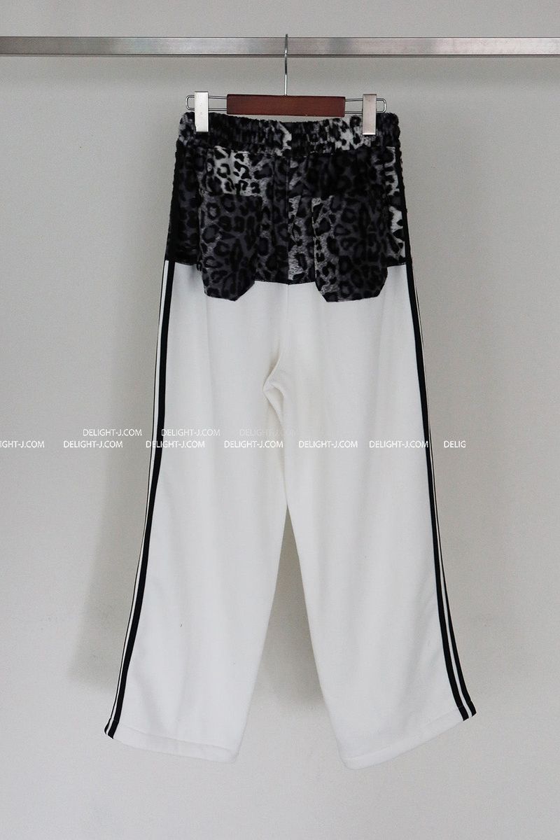 leopard track napping string jogger wide pants