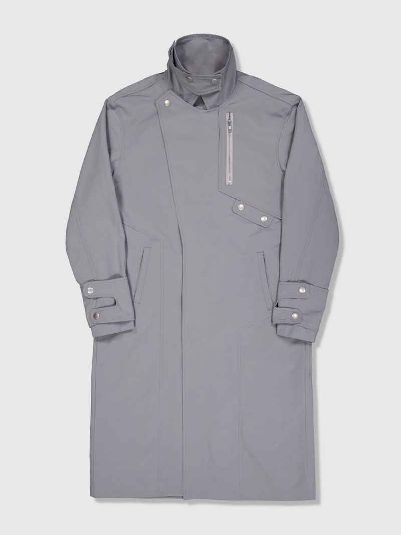 Ghost In The Shell Paneled Trench Coat (Grey)
