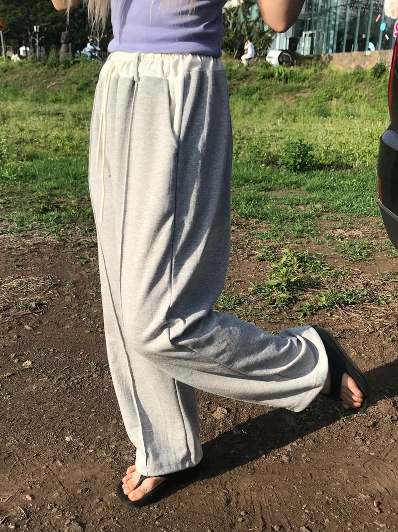 コントラスティングストリングパンツ