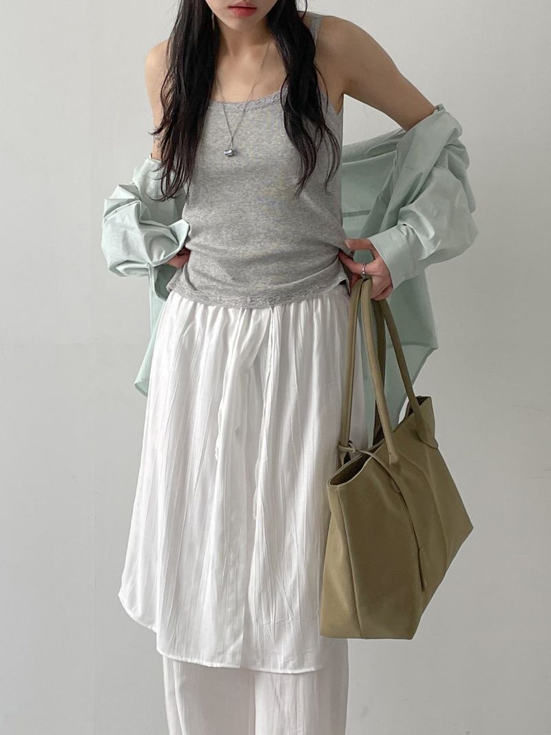 Wrinkle Wrap Layered Banding Pants