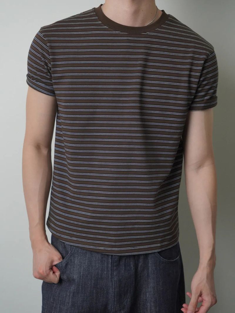TP9 Slim-Fit Cropped Striped Top