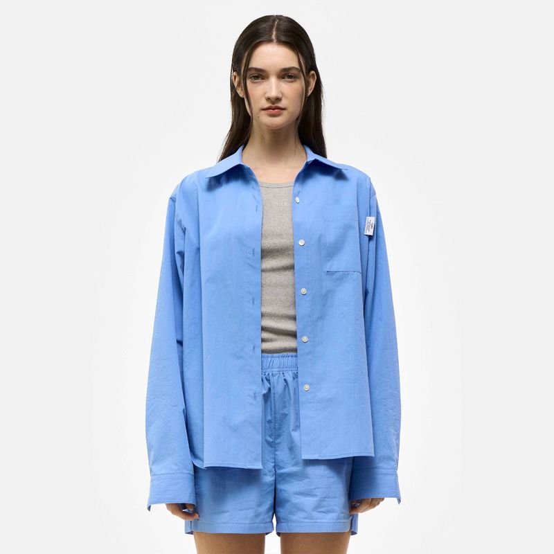 PAPER BUTTON SHIRTS SET_BLUE