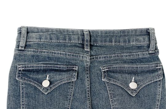 Shingo Stitch Back Pocket Washing Bootcut Denim Pants