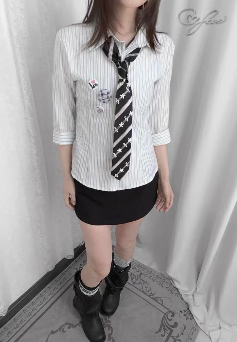 3/4 Sleeve Striped Shirt