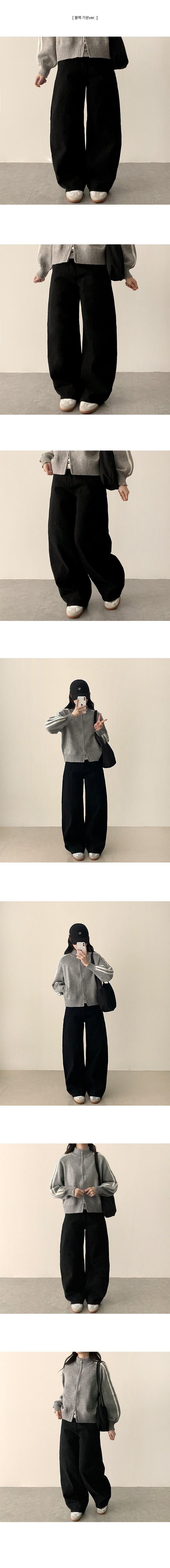 [Short & Long & Basic] Faure Pitchwashing Cotton Semi Wide Pants