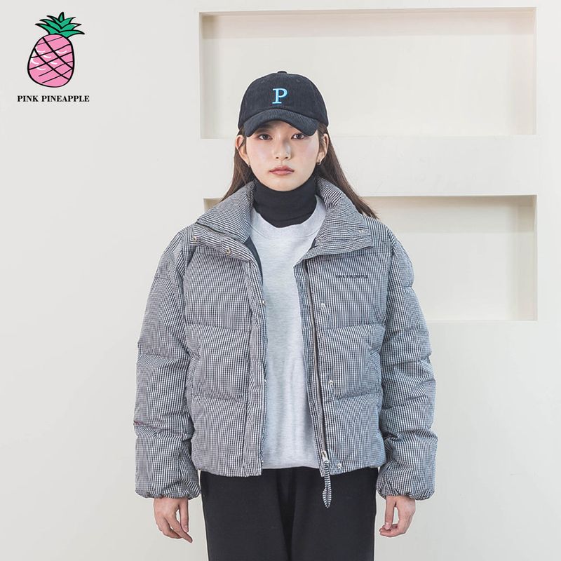 PINK PINEAPPLE（ピンクパイナップル）の「CHECK SHORT PADDING（Jackets/Outerwear）」