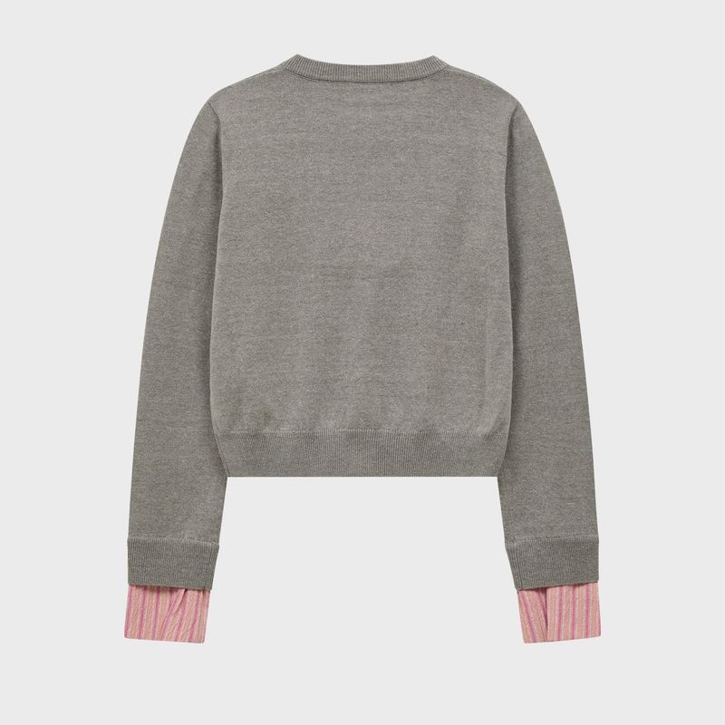 Stripe Roll Up Cardigan