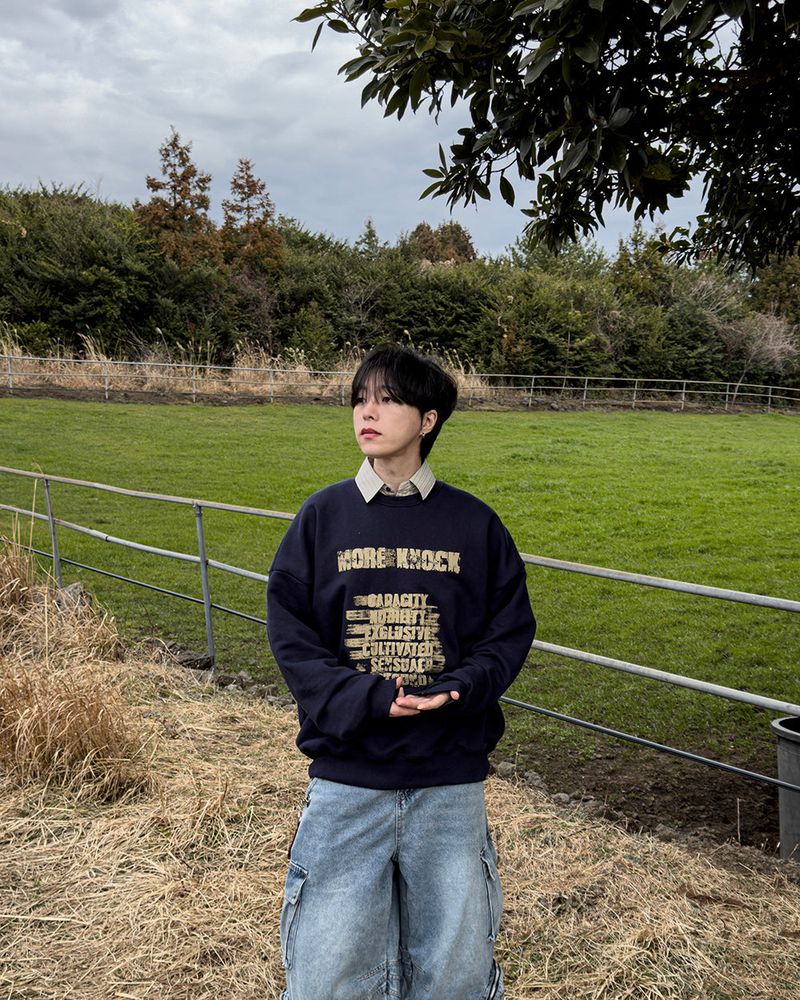 Knock Washed Graphic Overfit Sweatshirt