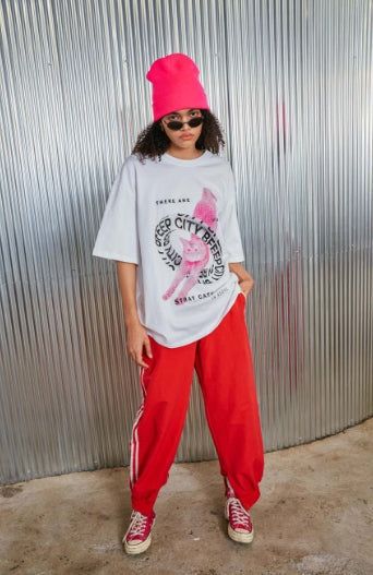 tube cat tee _ pink