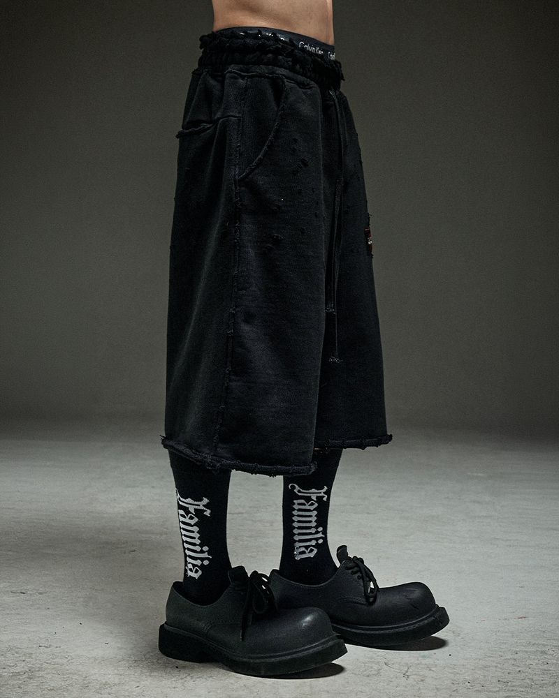 Washed destroyed bermuda P BK
