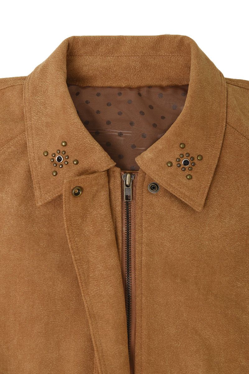 Eco Suede Stud Jumper (beige)