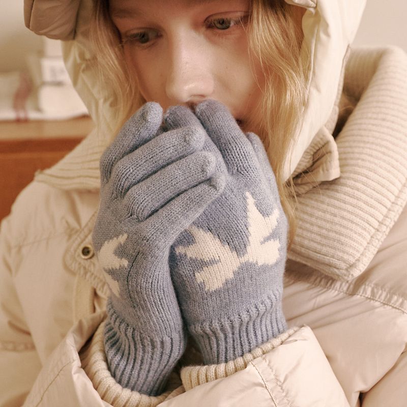 Ribbon Wool Gloves (9 Colors)