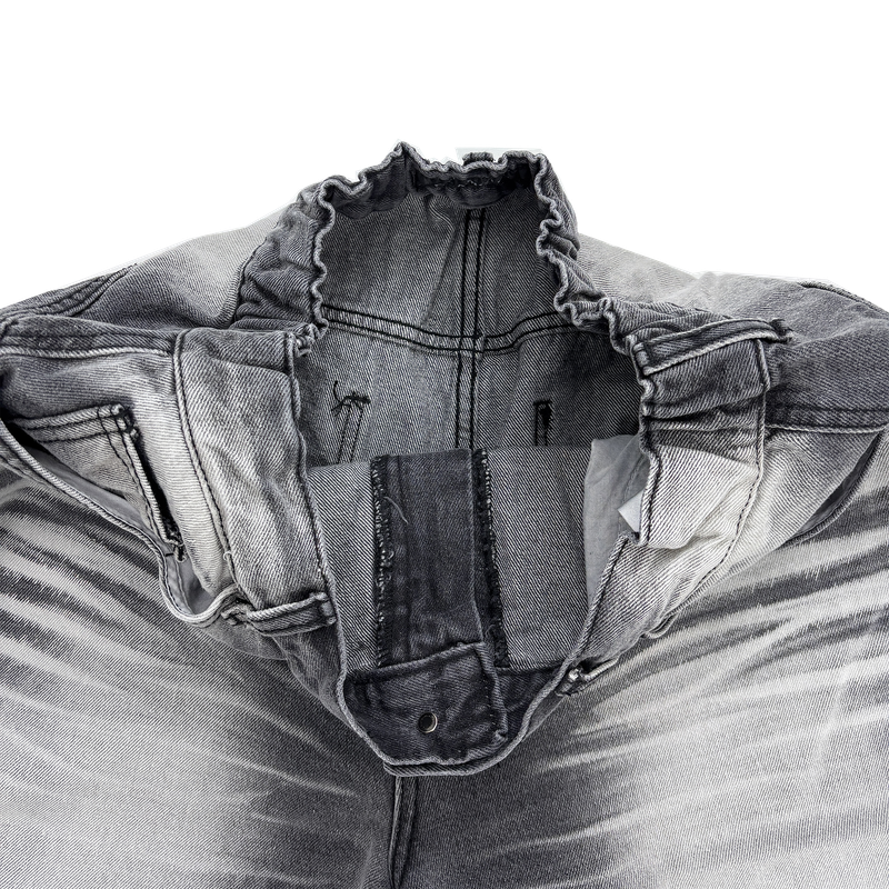 vertical embo half pants