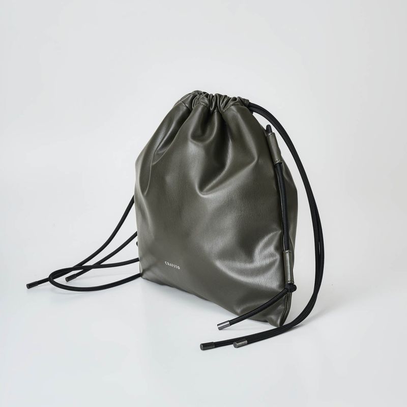 Recycled ECO Leather Drawstring Bag