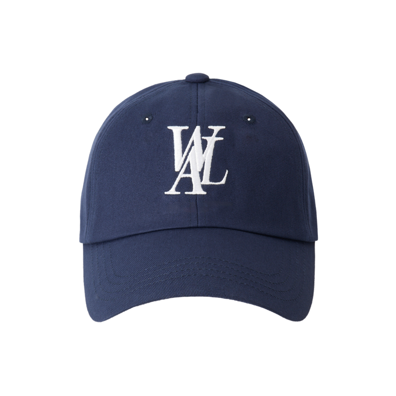 WOOALONG（ウアロン）の「Signature Logo ball cap - NAVY（Hats）」