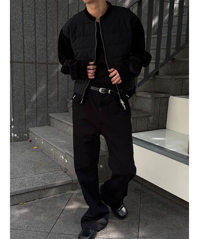 [F/W] Velvet crop padding cardigan(2color)