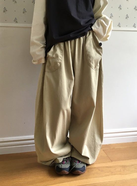 BAON（バオン）の「26FW★ [BAONHAUS] ポイデン バルーン バンディング ワイドパンツ（パンツ）」