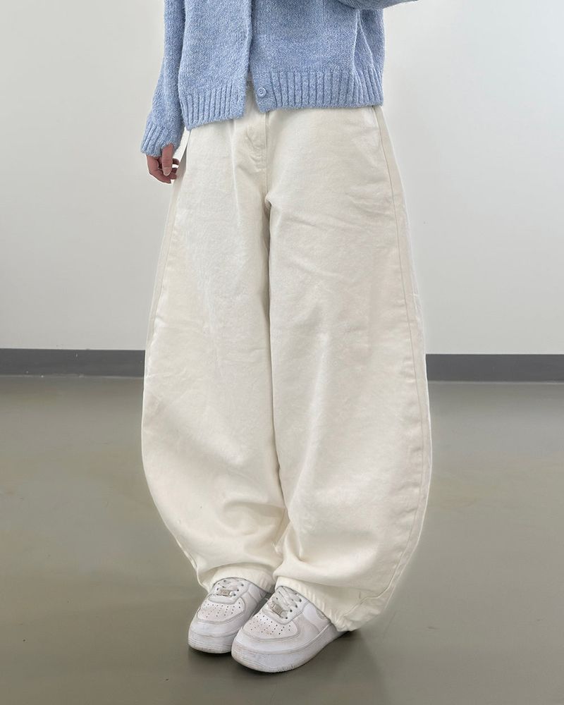 Nevis Cotton Wide Curved Pants