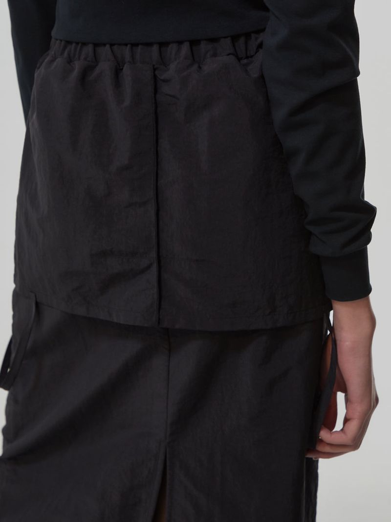 NYLON REVERSE LONG SKIRT (2 COLOR)