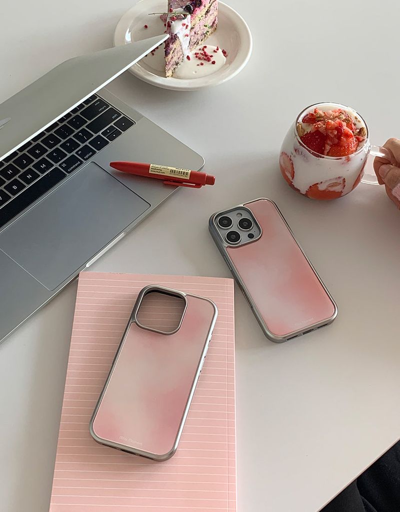 [MADE]ミスティローズ シルバーエポキシ バンパーiPhoneケース
