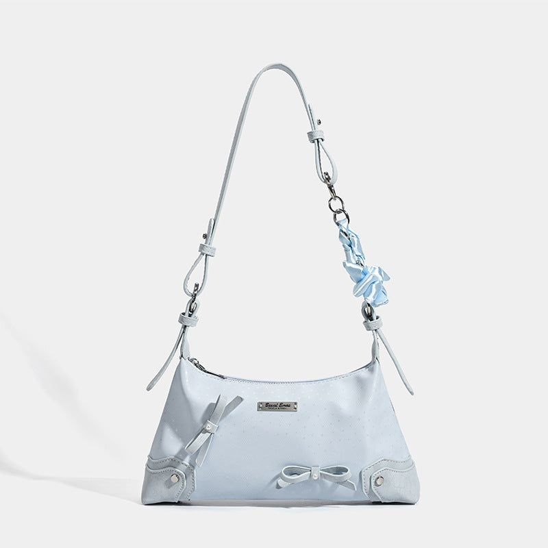 【即日発送】Star Print Ribbon Shirred Shoulder Bag - 2026 New Star Print Point Bag